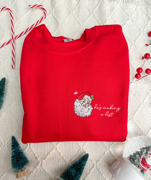 Santa Emboidered Crewneck