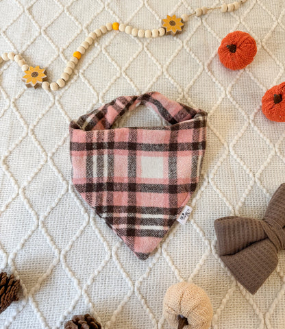 Pink Plaid Bandana