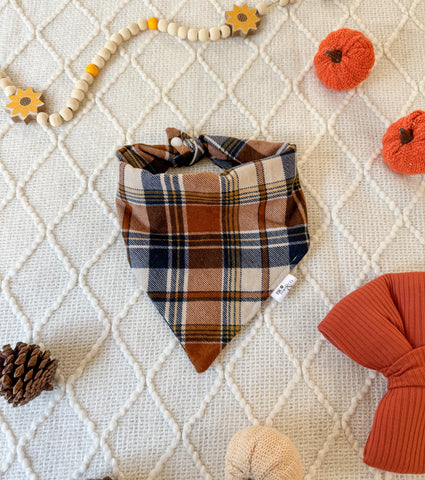 Brown Plaid Bandana